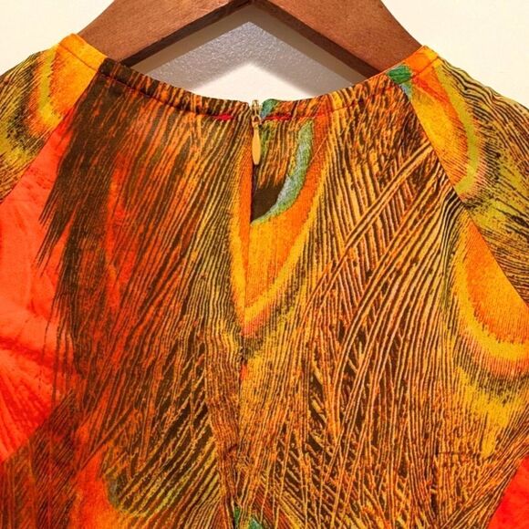 Peacock Feather Print Tunic Dress - Picture 6 of 7